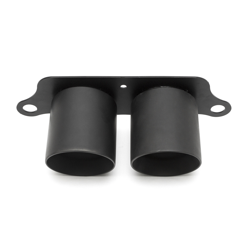 Porsche 997.2 GT3 / GT3RS Deluxe Dual Style Tips - Black (replacement tips for factory mufflers)
