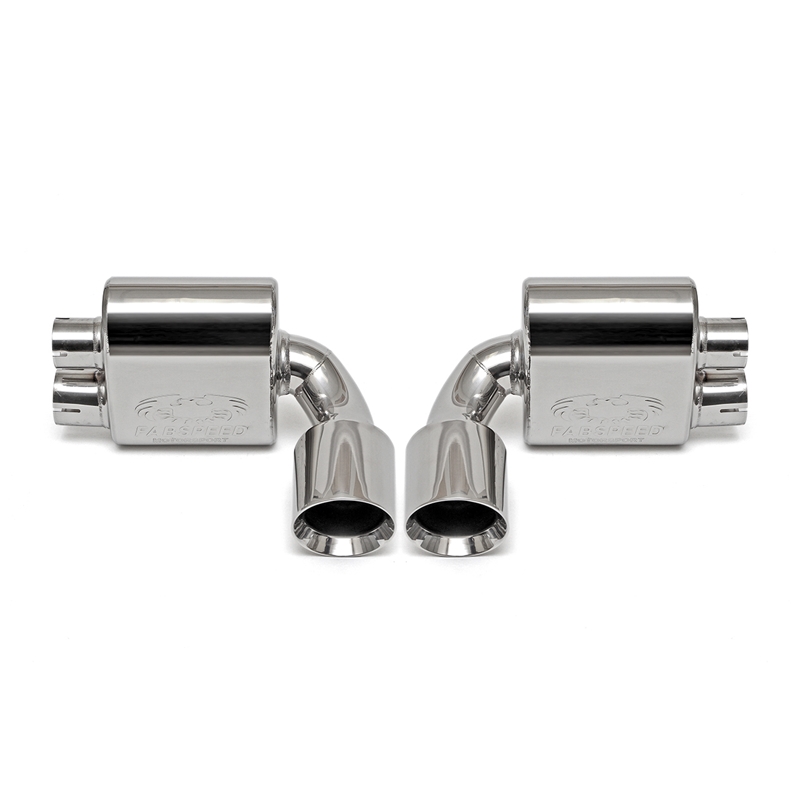 Porsche 997 GT3 / GT3RS Center Mini Maxflo Performance Exhaust System w/ Tips - Black Chrome