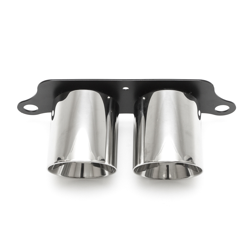 Porsche 997 GT3 / GT3RS Deluxe Dual Style Tips - Polished Chrome (replacement tips for factory mufflers)