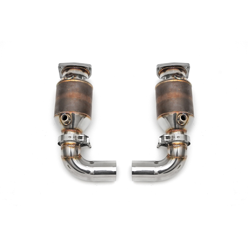 Porsche 997.2 Turbo 200-Cell HJS Sport Cats (Direct replacement. Works with factory muffler)