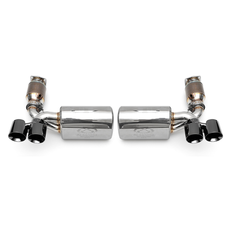 Porsche 997 Turbo Maxflo Performance Exhaust System incl. Sport Cats (Sport) w/ Tips - Black Chrome (Coupe / Manual)