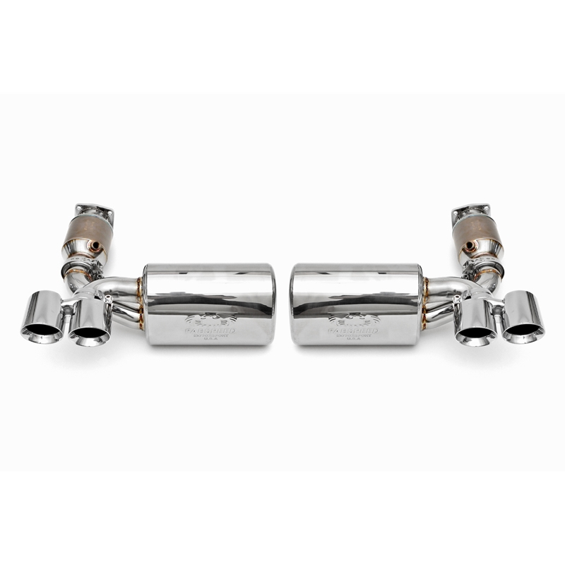 Porsche 997 Turbo Maxflo Performance Exhaust System incl. Sport Cats (Mild) w/ Tips - Polished Chrome (Cabrio / Tiptronic)