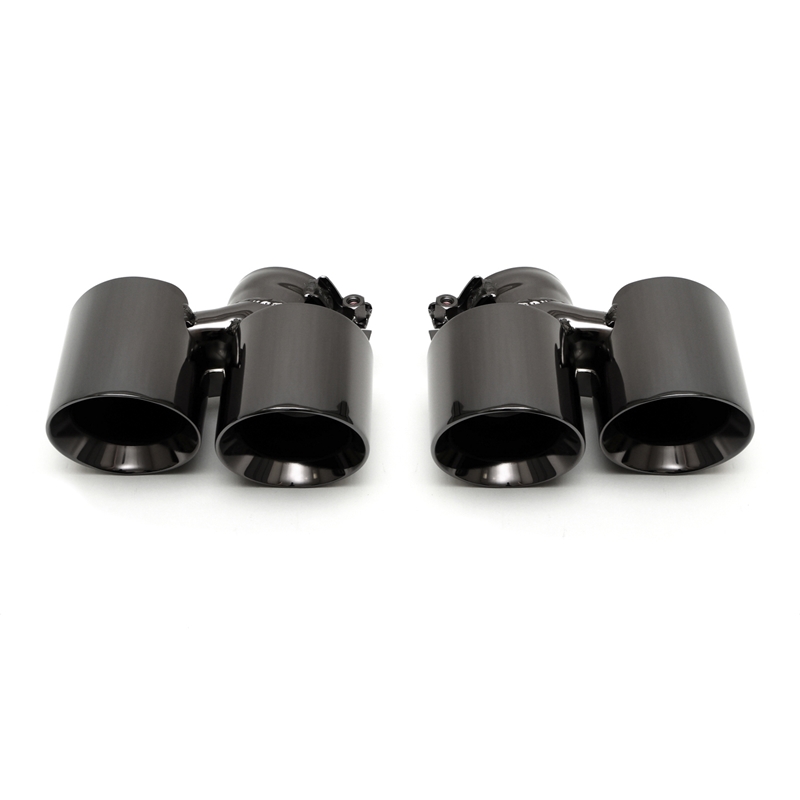 Porsche 997 Turbo 70mm Supersport Street X-Pipe Exhaust System incl. Sport Cats w/ Tips - Black Chrome