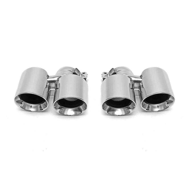 Porsche 997 Turbo Deluxe Quad Style Tips - Polished Chrome
