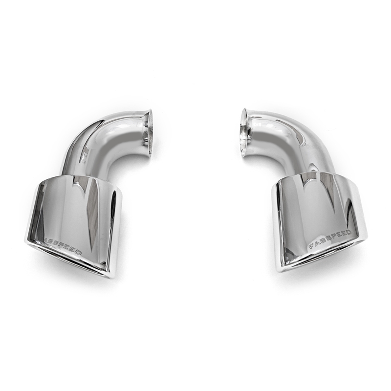 Porsche 993 Turbo / Turbo S Muffler Bypass Pipes w/ Tips - Polished Chrome