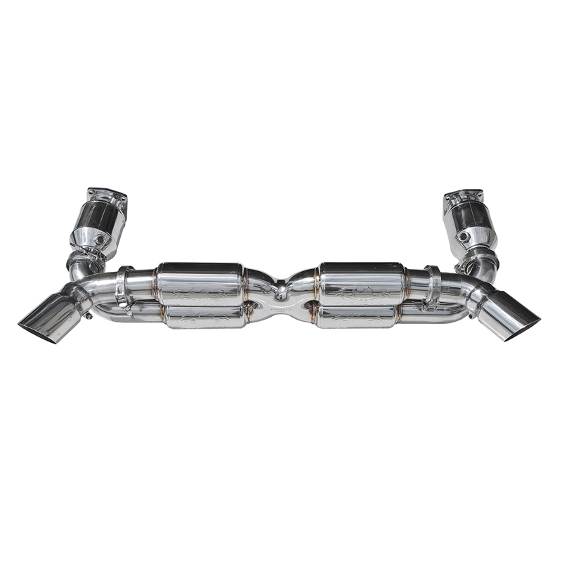 Porsche 997 GT2 70mm Supersport X-Pipe Exhaust System w/ Tips - GT2 Style (Sport Cats Included)