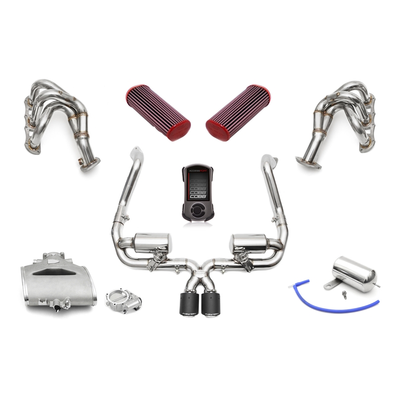 Porsche 981 Cayman GT4 GT450 Race Performance Package w/ Brushed Single-Wall Tips Tips