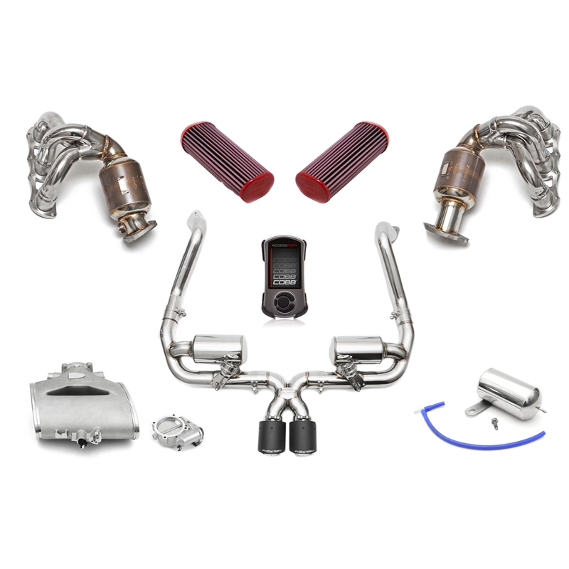 Porsche 981 Cayman GT4 GT420 Street Performance Package w/ Brushed Single-Wall Tips Tips