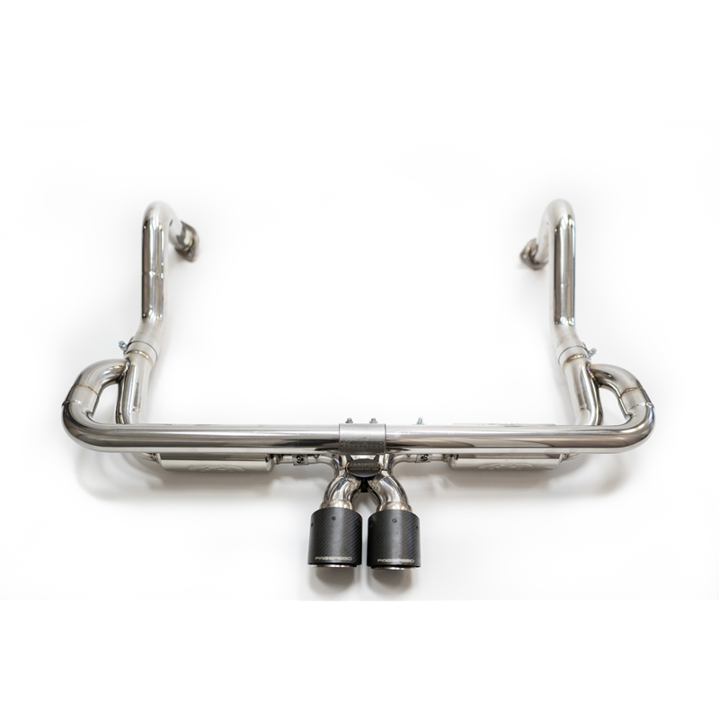 Porsche 981 Cayman GT4 Valvetronic Exhaust System w/ Tips - Polished Single-Wall Tips