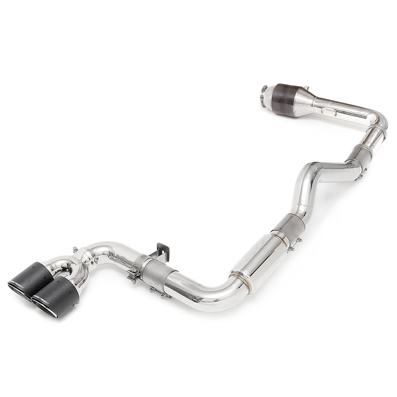 Porsche 718 Boxster/Cayman Supercup Turboback Exhaust System (with Sport Cat) - Brushed Single Wall Stainless Steel Tips