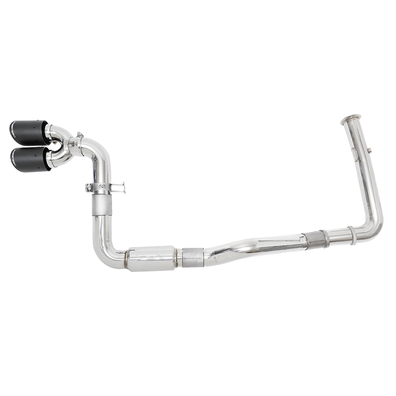 Porsche 718 Boxster/Cayman Supercup Turboback Exhaust System (with Catbypass Pipe) - Brushed Single Wall Stainless Steel Tips