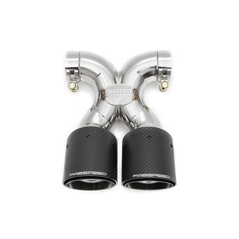 Porsche 718 Boxster/Cayman Deluxe Bolt-On Tips (for OEM exhaust) - Carbon Fiber