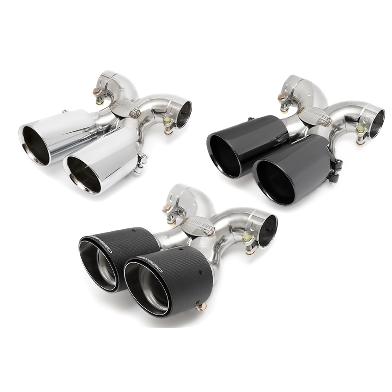 Porsche 981 Boxster/Cayman Deluxe Bolt-On Tips (for OEM exhaust) - Polished Chrome