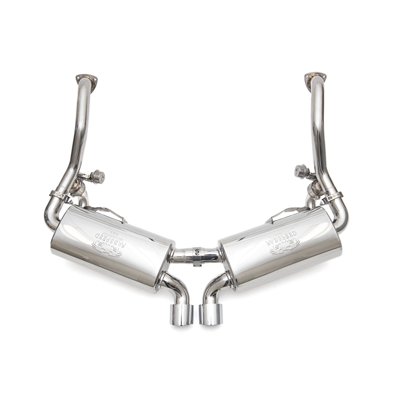 Porsche 987.2 Boxster/Cayman TrackTec Valve Bypass Exhaust System w/ Tips - Polished Chrome (For PSE cars