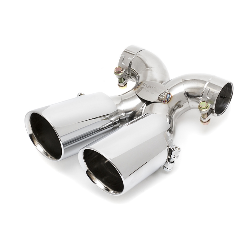 Porsche 987.2 Boxster/Cayman Deluxe Dual Style Tips - Polished Chrome (for factory exhaust only)