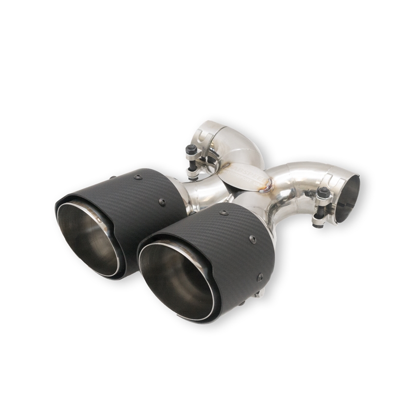 Porsche 987.2 Boxster/Cayman Deluxe Dual Style Tips - Carbon Fiber (for factory exhaust only)