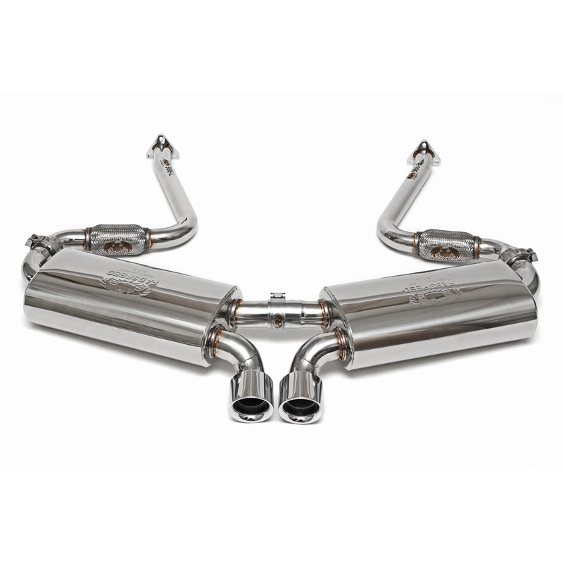 Porsche 986 Boxster Maxflo Performance Exhaust System w/ Deluxe Dual Style (2000-2004) w/ Tips - Black Chrome