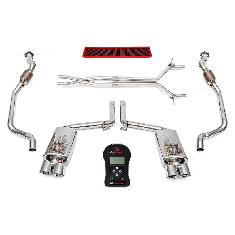 Porsche 970 Panamera Turbo Sport Performance Package without ECU w/ Tips - Black Chrome