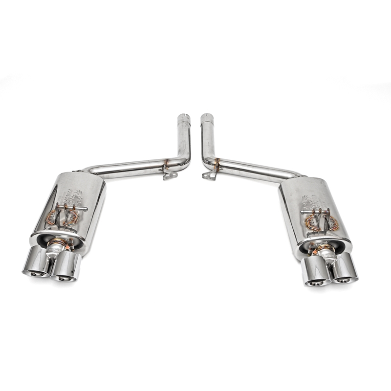 Porsche 970 Panamera Turbo Maxflo Performance Exhaust System w/ Tips - Black Chrome