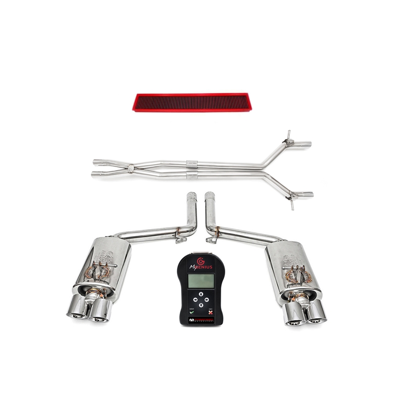 Porsche 970 Panamera GTS Sport Performance Package w/ Tips - Black Chrome