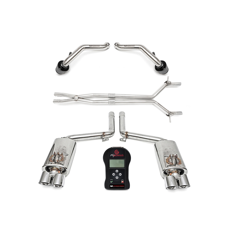 Porsche 970 Panamera S Sport Performance Package without  ECU Tune w/ Tips - Polished Chrome