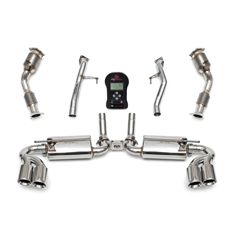 Porsche 957 Cayenne Turbo Sport Performance Package without ECU w/ Tips - Polished Chrome