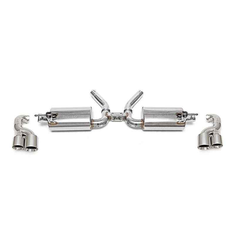 Porsche 957 Cayenne Turbo Maxflo Performance Exhaust System w/ Tips - Polished Chrome