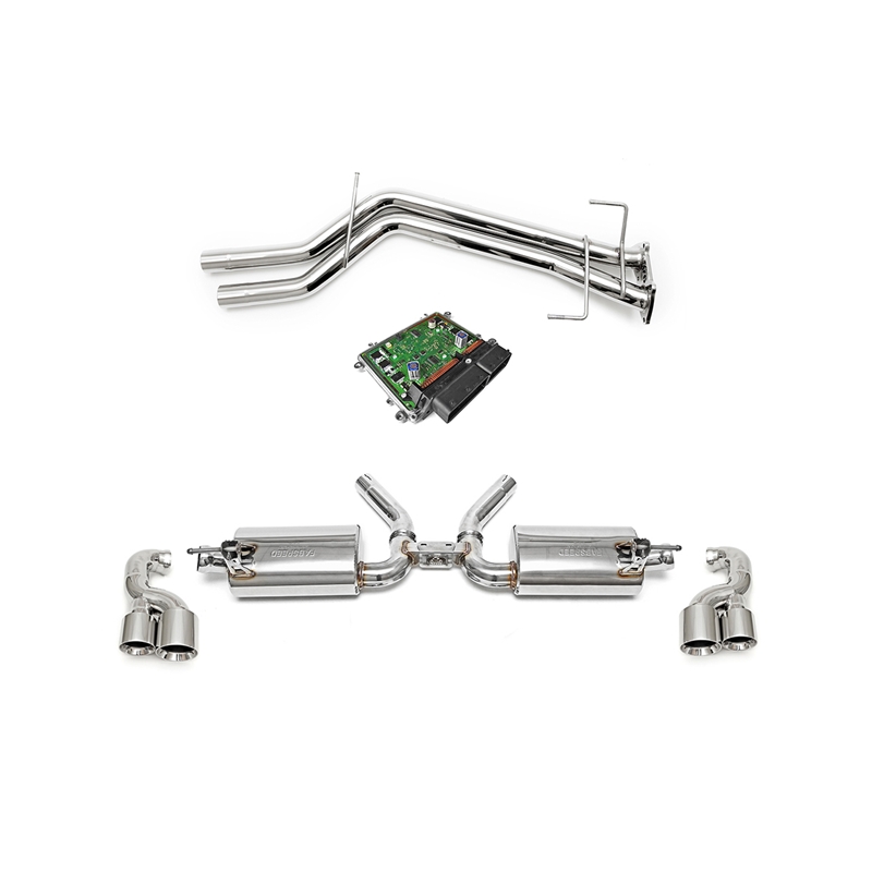 Porsche 957 Cayenne V6 Sport Performance Package without ECU w/ Tips - Polished Chrome