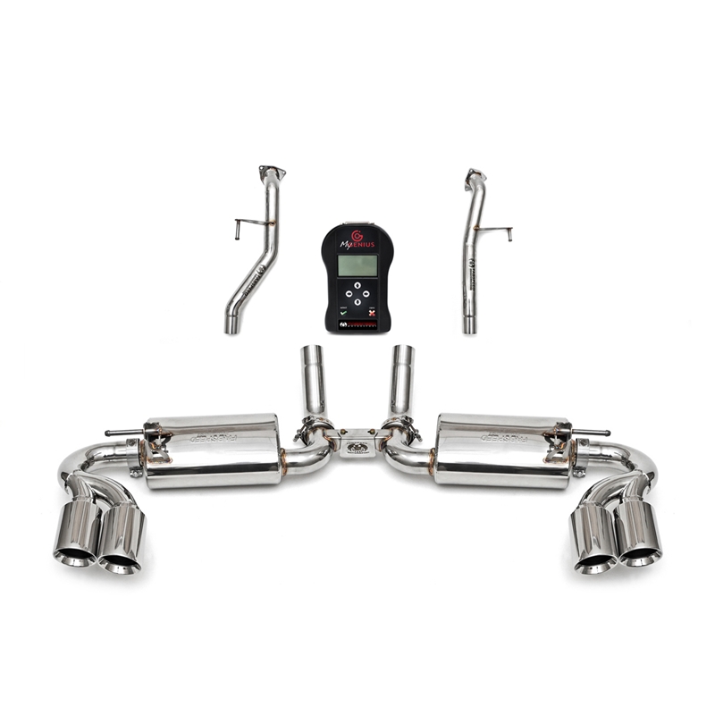 Porsche 955 Cayenne S Sport Performance Package without ECU w/ Tips - Black Chrome