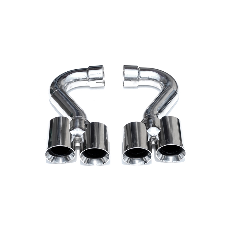 Porsche 955 Cayenne S Deluxe Quad Style Tips - Polished Chrome