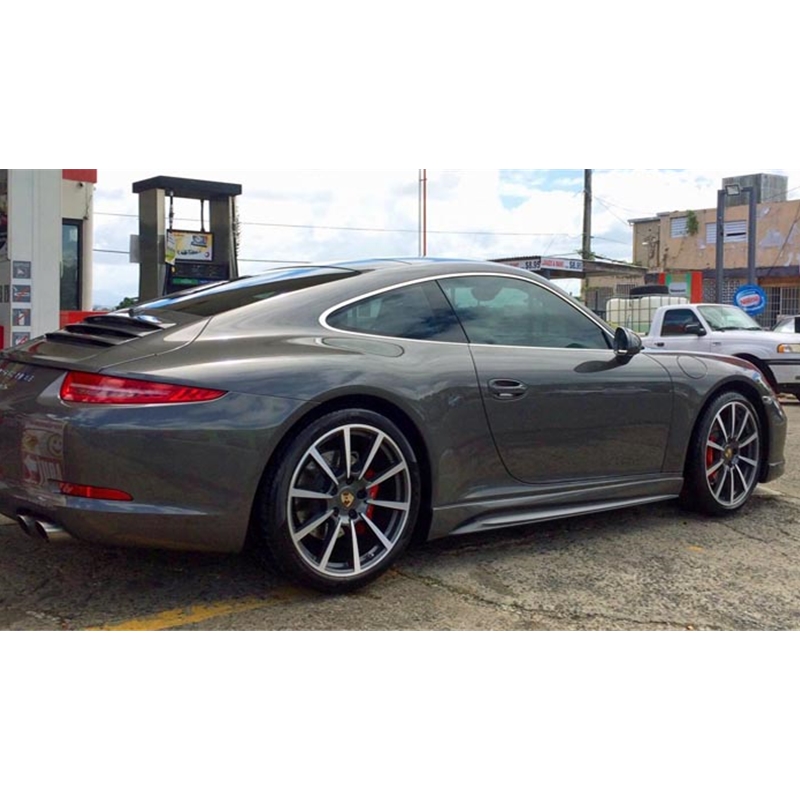 Porsche V-Sport Side Skirts FRP Black (Narrow Body 2012-2016 Non-Turbo)
