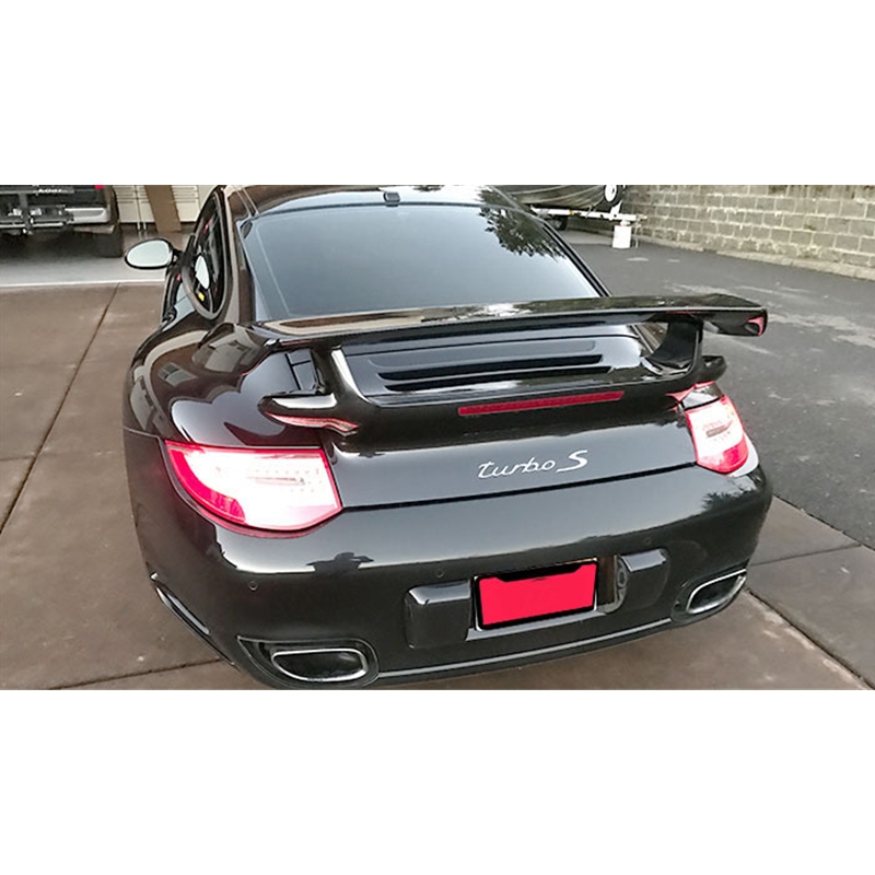 Porsche 997TT GT2 Engine lid Wing w/ Carbon Fiber Gurney  (2008-2012 Turbo model only)