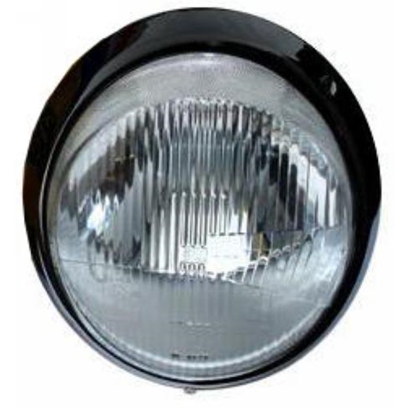 Porsche H4 H-4 Black Headlight Assembly