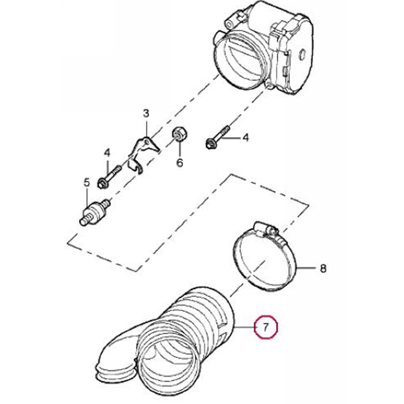 Porsche Air Injection Air Flow Meter Intake Boot