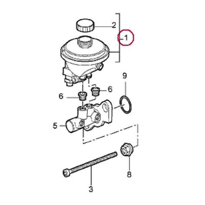 Porsche Brake Fluid Reservoir - 5 & 6 Speed