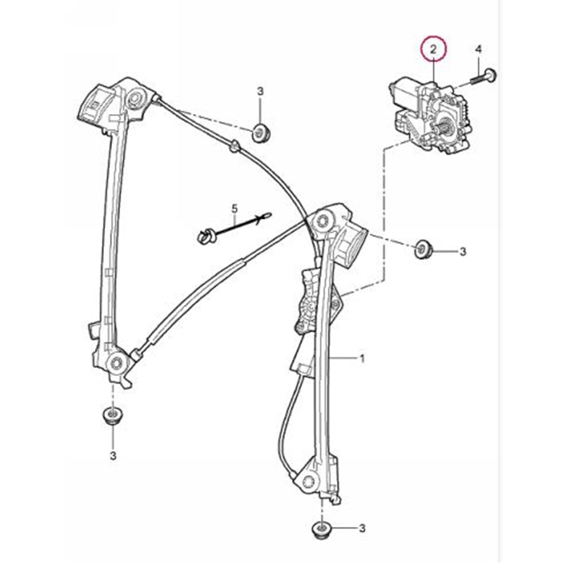 Porsche Window Motor Right