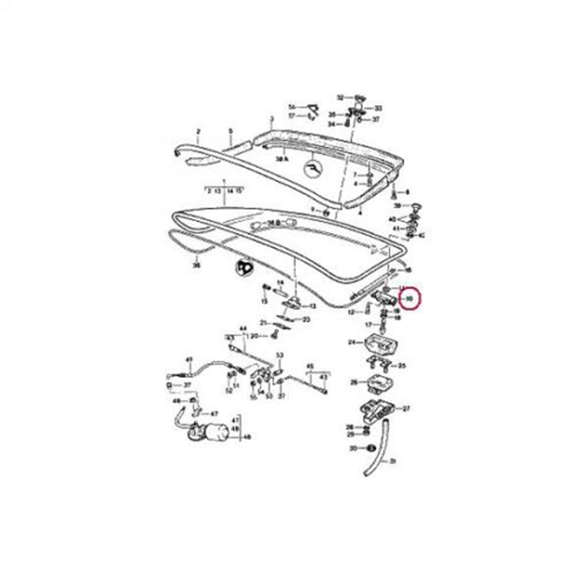 Porsche Rubber Latch Mount Rear Upper Left