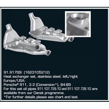 Porsche 911 Ssi Stainless Steel Heat Exchangers