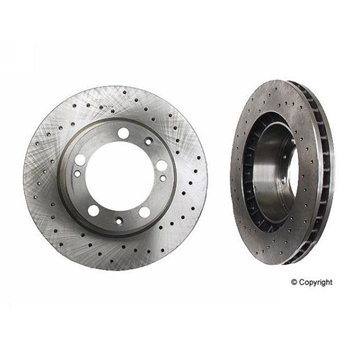 Porsche Brake Rotor Front Cross Drilled Zimmermann