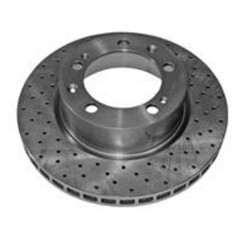 Porsche Brake Rotor Front Cross Drilled- Zimm