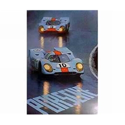 Porsche Poster - Gulf 917's In Apex