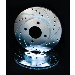 Cross Drilled Slotted Brake Rotor - Rear Left