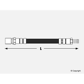Porsche Brake Hydraulic Hose Meyle Front