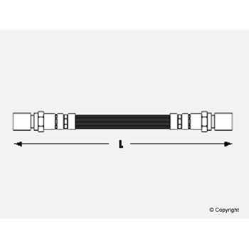 Porsche Brake Hydraulic Hose Meyle Rear