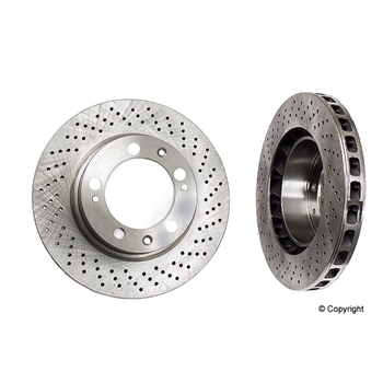 Porsche Brake Rotor Front Cross Drilled Zimmermann