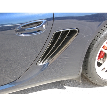 Porsche Cayman Side Intake Cover, German Style - Carbon Fiber