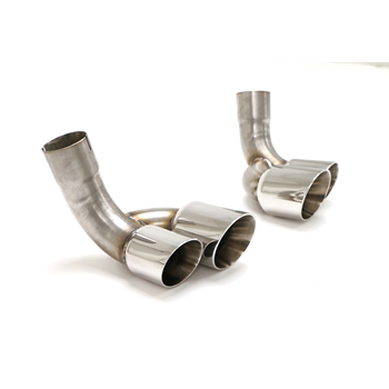 Porsche 996 Optional Quad Double Wall Tips Upgrade, Pair