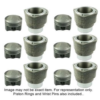 PORSCHE 964 / 993 Turbo Piston 3.6L to 3.8L Piston & Cylinder Set 8.5:1CR (?109mm cyl.)