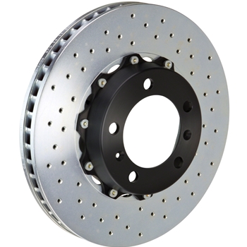 Porsche Brembo 330x34 2-Piece Drilled Front Brake Rotor / Disc Set