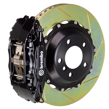 Porsche Brembo GT 355x32 2-Piece Calipers 4 Piston Slotted Front Big Brake Kit - Black Calipers